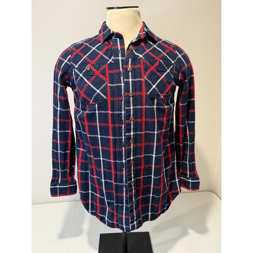 Duluth Trading‎ Co Shirt Men's Small Blue Red Checkered Long Sleeve Button-Up